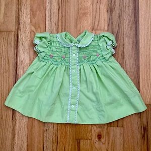 Vintage shirred baby dress